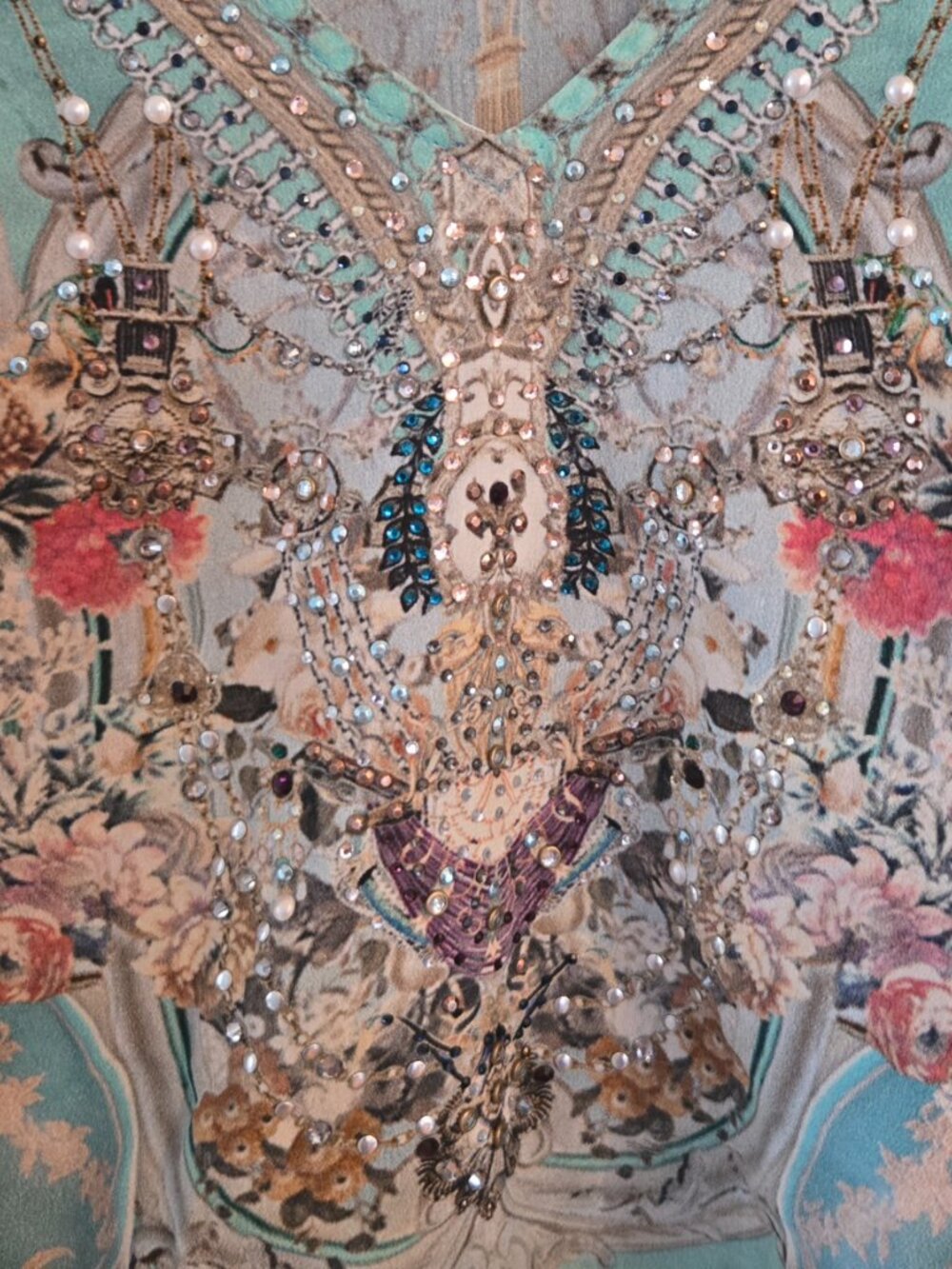 Camilla‎ I Dream of Marie Strap Top with Sheer Underlay Size Small - Picture 8 of 13